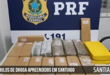 PRF prende traficante com mais de 12 quilos de droga em Santiago PRF prende traficante com mais de 12 quilos de droga em Santiago