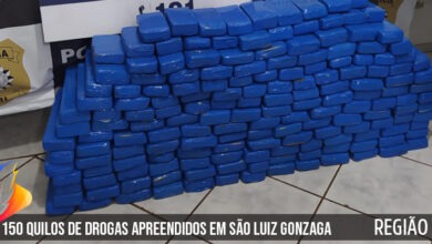 150 quilos de drogas apreendidos em São Luiz Gonzaga 150 quilos de drogas apreendidos em Sao Luiz Gonzaga